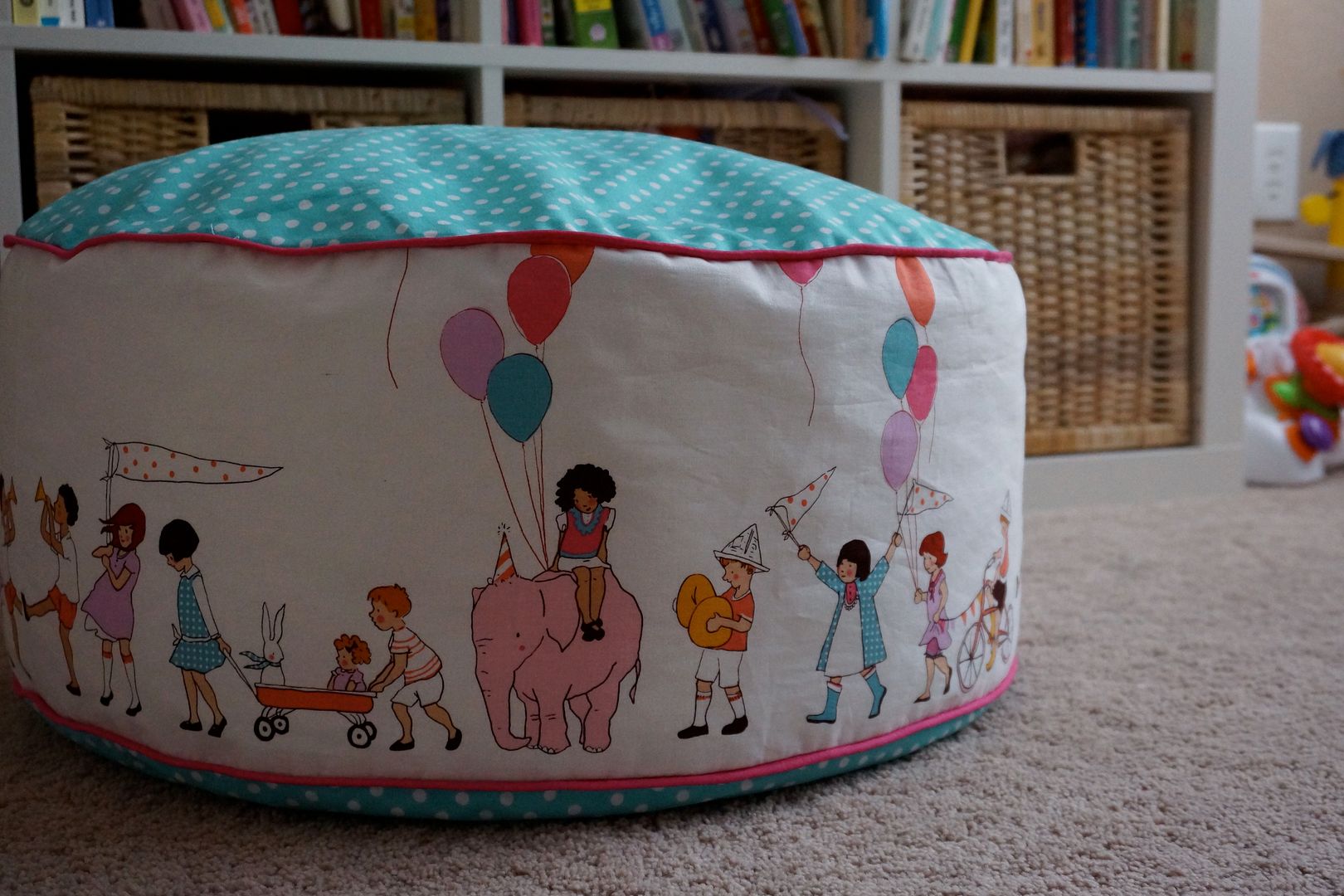 Anne's Odds and Ends Not "sew" Simple Floor Pouf (cushion)